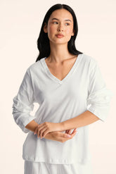 daily parke v-neck long sleeve