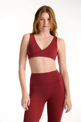 breathe contrast wrap bra