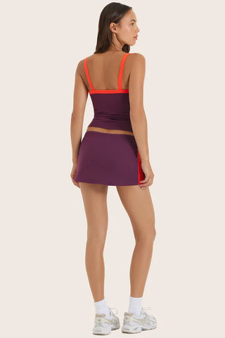 cloud contrast mini skirt