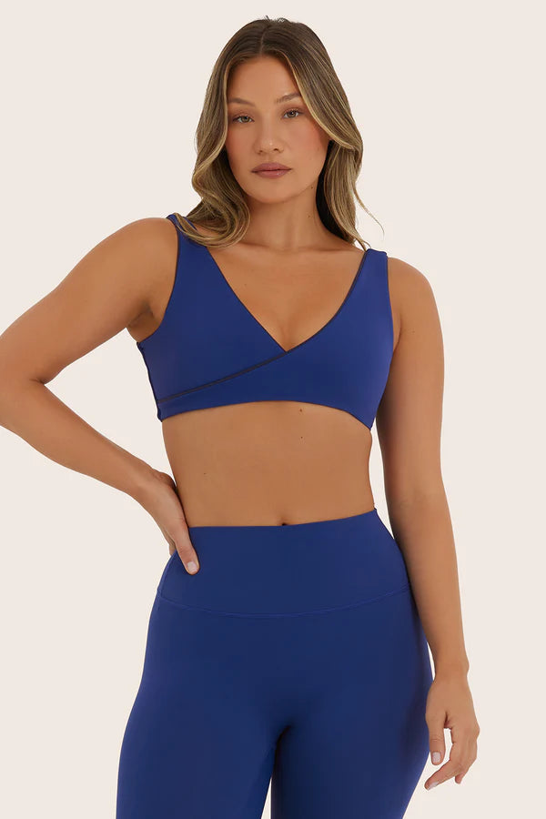 breathe contrast wrap bra