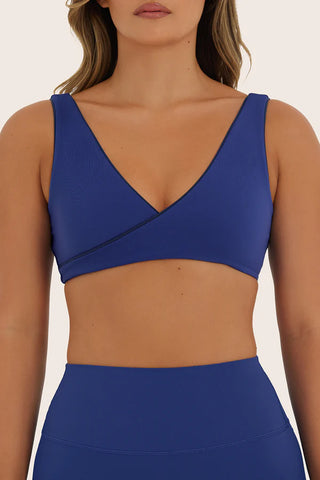 breathe contrast wrap bra