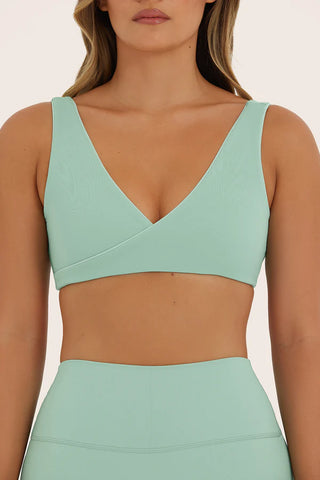 breathe contrast wrap bra