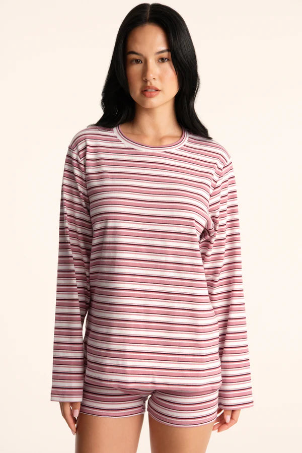 stripe parke oversized long sleeve (preorder)