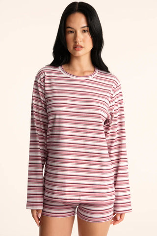 stripe parke oversized long sleeve (preorder)