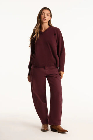 SET x parke cotton v-neck sweater