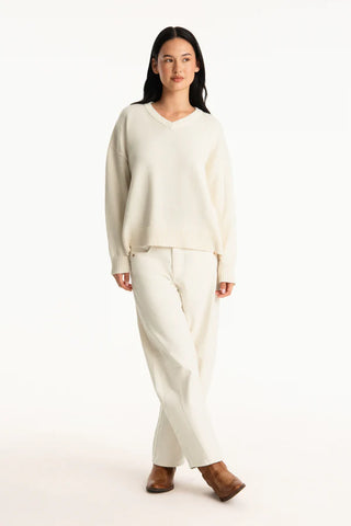 SET x parke cotton v-neck sweater