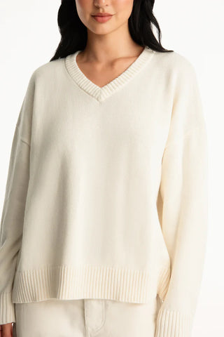 SET x parke cotton v-neck sweater