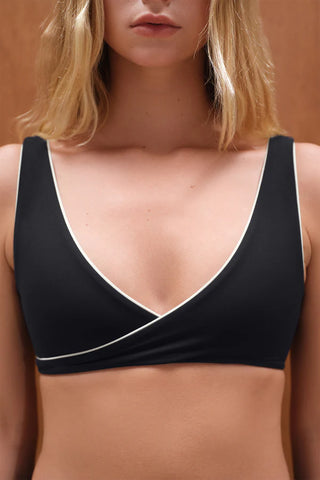 breathe contrast wrap bra