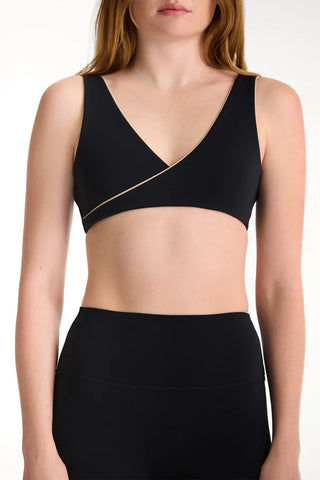 breathe contrast wrap bra