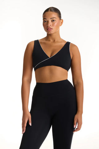 breathe contrast wrap bra