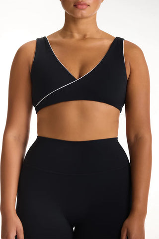 breathe contrast wrap bra
