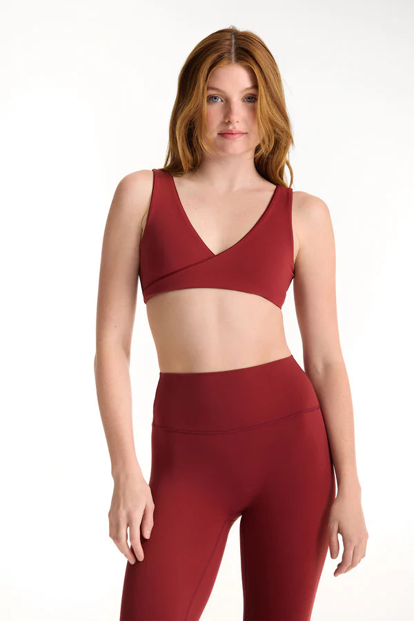 breathe contrast wrap bra
