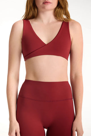 breathe contrast wrap bra