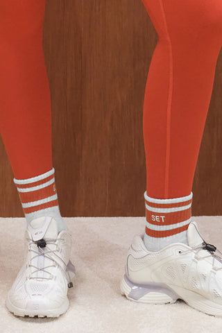 SET stripe shorty socks